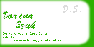 dorina szuk business card